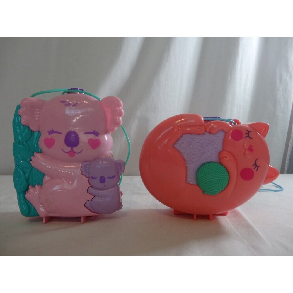 Polly Pocket Pet Vet Playset Starring Shani‎ Cuddly Cat Purse Compact + Starring